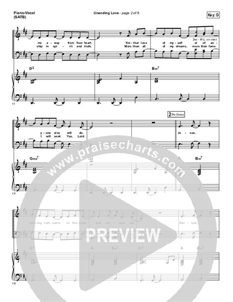 Unending Love Sheet Music Pdf Hillsong Worship Praisecharts