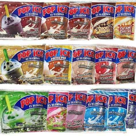 Jual Pop Ice Es Blender 1 Renceng Isi 10 Sachet Kemasan 25gram Shopee