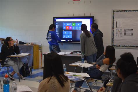 Teacher Students Interactive Boards Monte Alto Isd