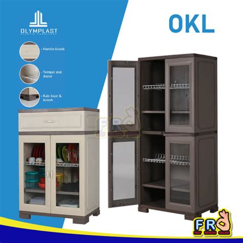 Jual OLYMPLAST RAK PIRING OKL JUMBO KITCHEN LOKER LEMARI DAPUR PLASTIK