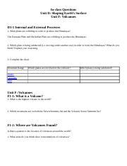 Geology Study Guide Shaping Earth S Surface And Volcanoes Course Hero