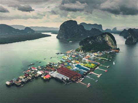 Aerial View Of Ko Panyi Also Known As Koh Panyee Is A Fishing Village