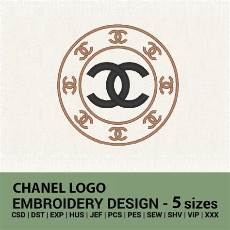 Chanel Circle Logo Embroidery Design Instant Download