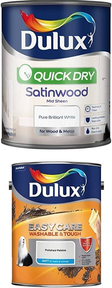 Dulux Quick Dry Satinwood Paint 750 Ml Pure Brilliant White Easycare