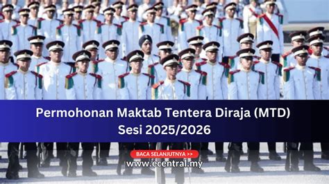 Permohonan Maktab Tentera Diraja Mtd Sesi 20252026