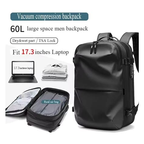 Vacuum Travel Bag Compression Storage Bag Backpack Airback Bag Built In