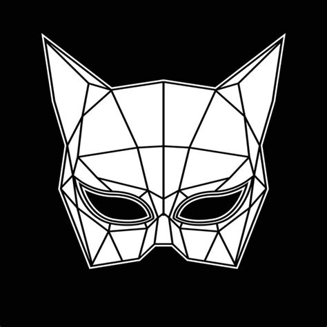 Batman Mask Black And White Symbol Triangles Stock Vector Image By ©tashadrik 140643462