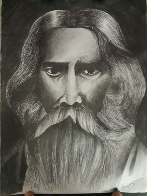 Rabindranath Tagore Pencil Sketch Pencil Sketch Male Sketch Lee