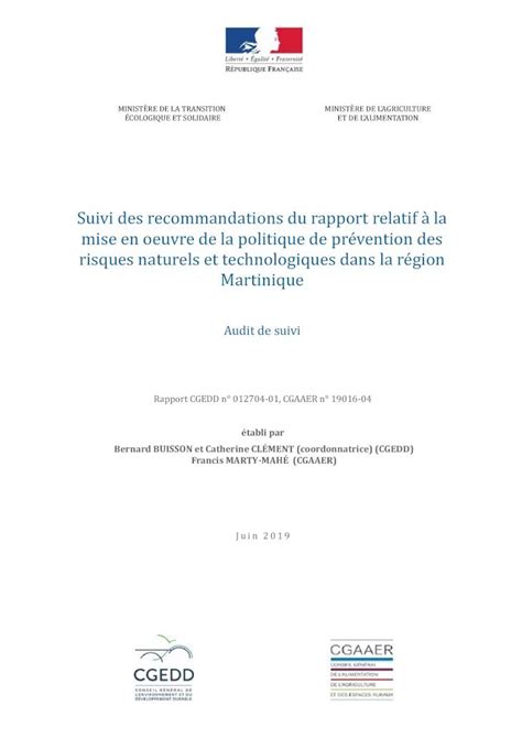 PDF Suivi des recommandations du rapport relatif à la mise en