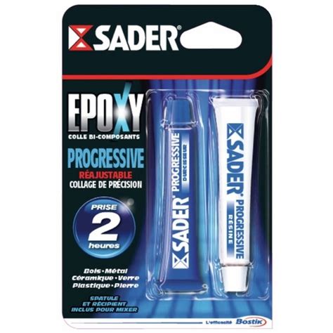 Colle Poxy Bi Composant Prise Progressive Tubes De Ml Sader