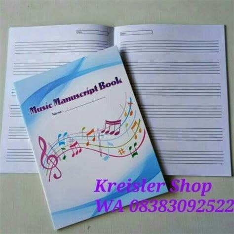 Jual Buku Tulis Not Balok Music Manuscript Book Buku Paranada Garis