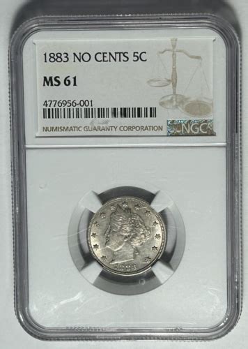 1883 NO CENTS LIBERTY NICKEL NGC MS 61 EBay