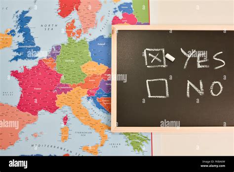 Brexit Votes Map Europe Stock Photo Alamy