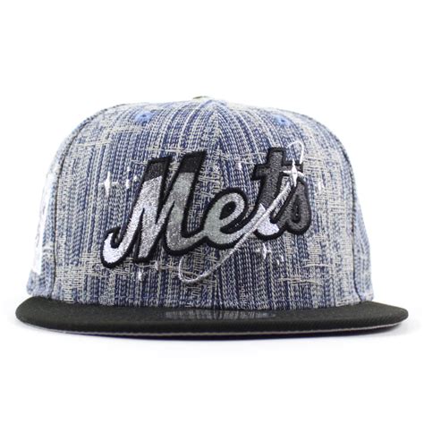 New York Mets Shea Stadium New Era 59Fifty Fitted Hat (Denim Black Gra ...