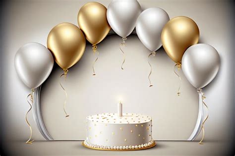 Free Silver And Gold Birthday Background