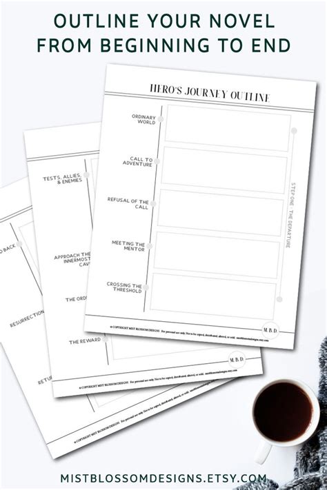 Heros Journey Outline Writing Outline Book Outline Etsy