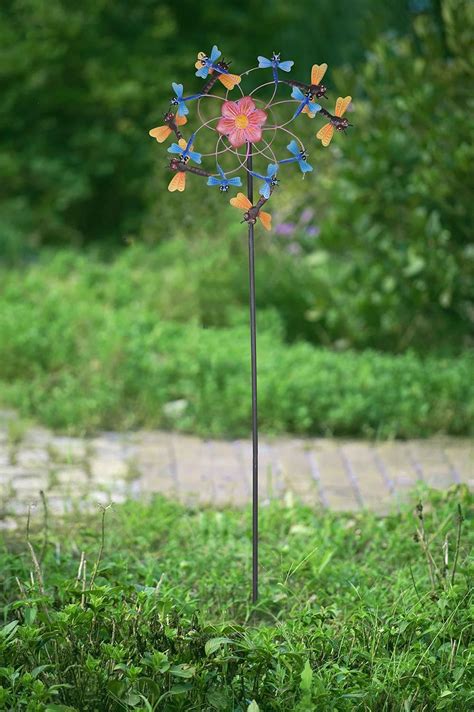 Amazon Sunjoy Dragonfly Kinetic Iron Wind Catcher Garden Stake