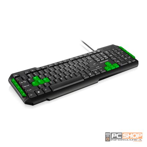 Teclado Gamer Multilaser Teclas Verdes Usb Multim Dia Tc Pcshop