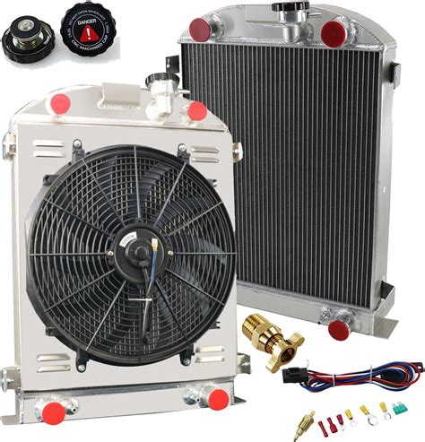 Ozcoolingparts 3 Row Core All Aluminum Radiator 12 Fan W Shroud Thermostat