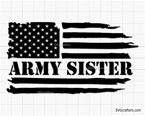 Army Sister Svg Png Army Svg Military Svg Proud Army Sister Etsy Uk