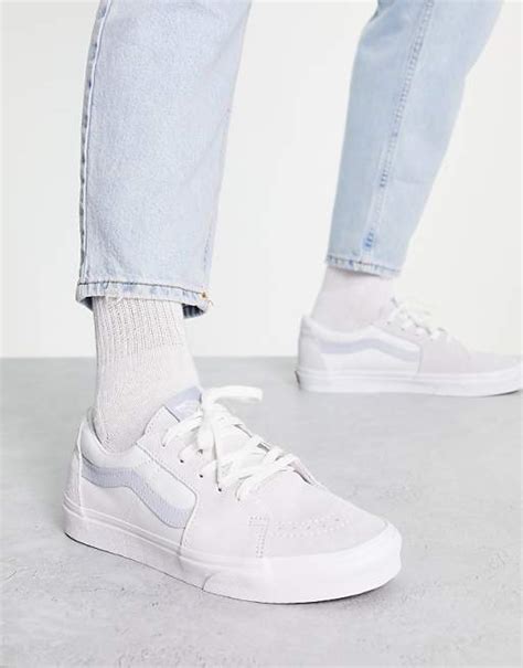 Vans Sk8 Low Sneaker In Weiß Und Blau Asos