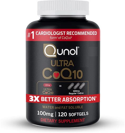 Qunol Coq10 200mg Softgels Ultra Coq10 Ultra High Absorption Coenzyme Q10