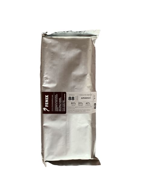 Fenix Chocolate Cobertura 88 Amargo 80 CACAO 1 Kg