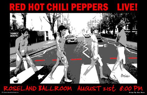 Red Hot Chili Peppers Abbey Road The College Poster Sale Company