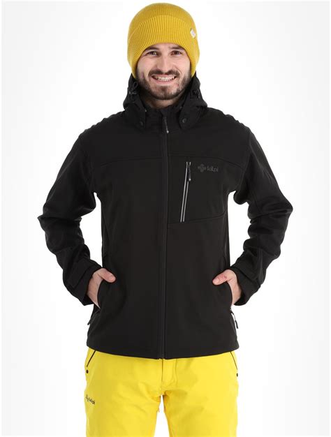 Kilpi Ravio M Veste De Ski Softshell Grandes Tailles Hommes Black Noir