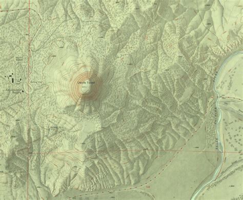 Devils Tower National Monument Wyo Detail 1954 United States