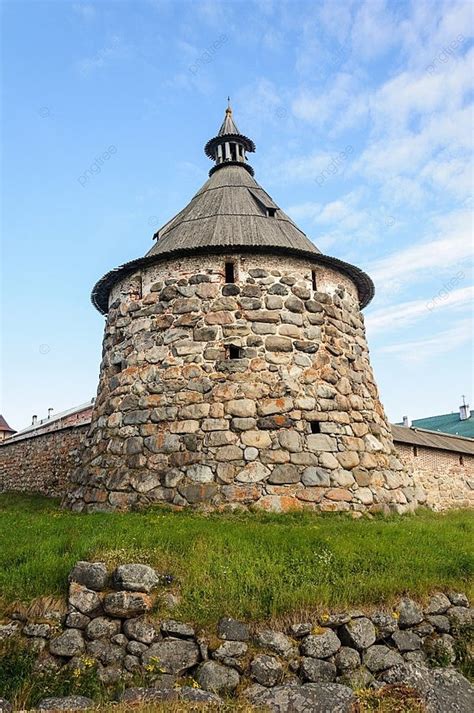 Fondo Torre Korozhnaya Del Monasterio Solovetsky En Solovki