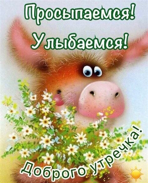 ДОБРОЕ УТРО! 🍃🌼💐🌞🌼🌿 ПРОСЫПАЕМСЯ, 😉 УЛЫБАЕМСЯ! 😄 | Пожелания для ...