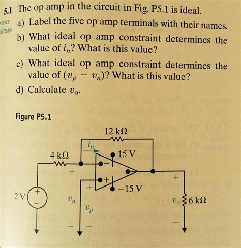 Solved 5 1 The Op In The Circuit In Fig P5 1 Is Ideal Chegg