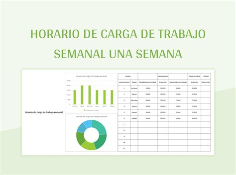 Plantilla De Excel Horario De Carga De Trabajo Semanal Una Semana Y