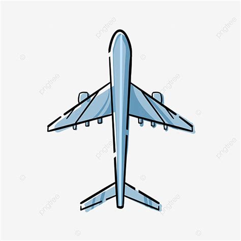 Hand Plane Clipart Vector Cartoon Hand Drawn Blue Plane Aircraft Psd