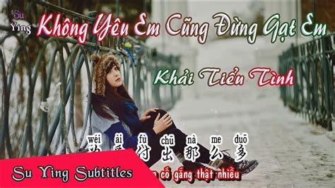 Vietsub Không Yêu Em Cũng Đừng Gạt Em Khải Tiểu Tình 不爱我就别骗我 凯小晴 Nhạc Hot Tik tok