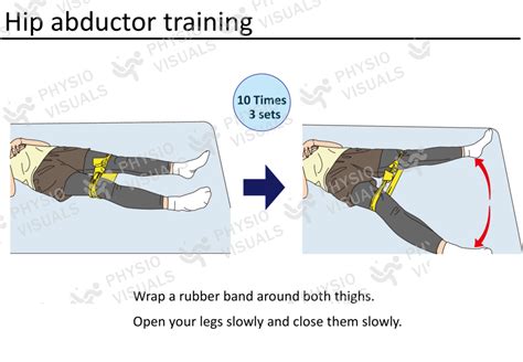 Hip Abductor Training Physio Visuals Illustrated Exercise