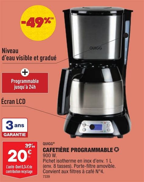 Promo Cafetière Programmable chez ALDI