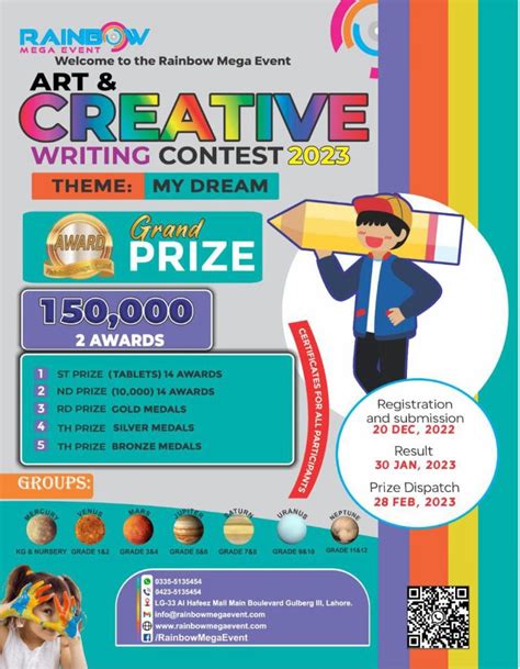 Rainbow Mega Event The Art And Creative Writing Competition