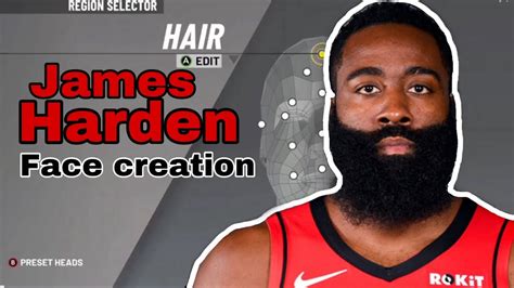 NEW James Harden Face Creation NBA 2K20 YouTube