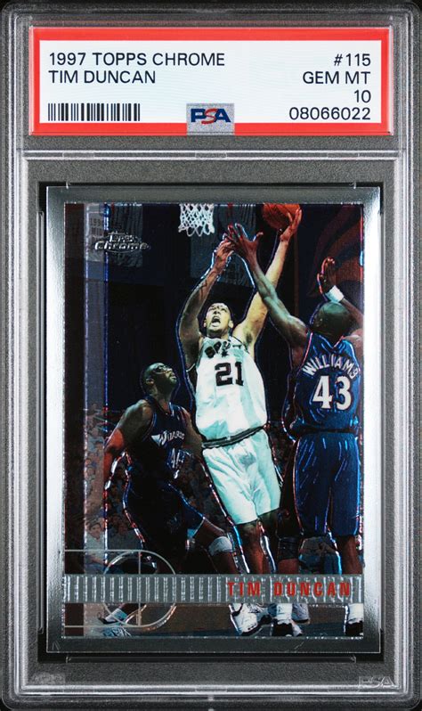 Tim Duncan Topps Chrome Rookie Psa Myslabs