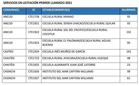 Primer llamado a licitación transporte escolar gratuito 2021 región de