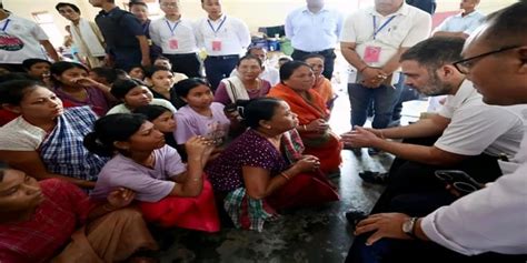 Leader Of Opposition Rahul Gandhi Visits Relief Camps In Manipur