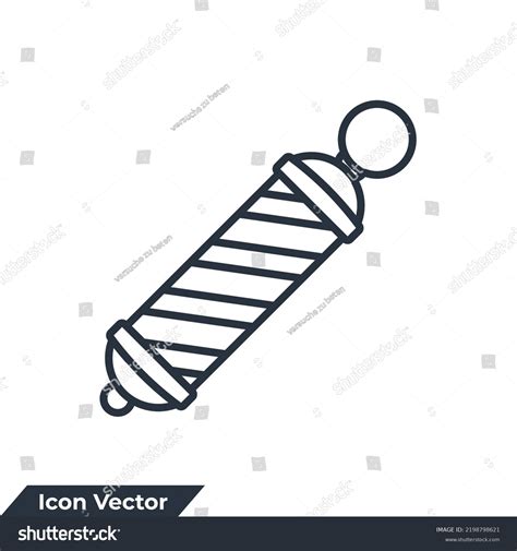 Barber Pole Icon Logo Vector Illustration Stock Vector Royalty Free