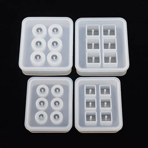 Molde de silicone snasan para fazer jóias 12mm 16mm cubo bola contas