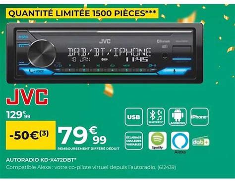 Promo Autoradio Kd X472dbt Jvc Chez Feu Vert ICatalogue Fr