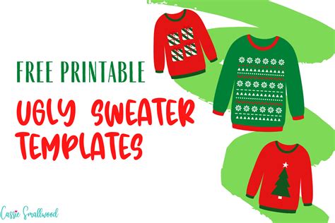 THE BEST Ugly Sweater Templates - Cassie Smallwood