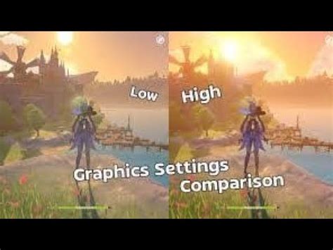 Genshin Impact Graphics Settings Comparison Mobile Youtube