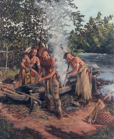 Dugout Canoe Native American Artwork North American Indians Native