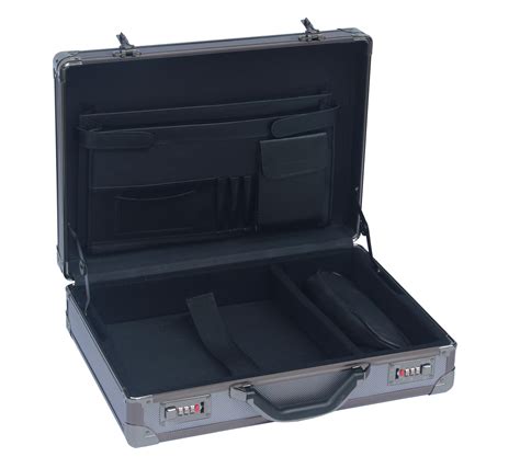 Multi Purpose Black Aluminium Briefcase Pilot Aluminum Attache